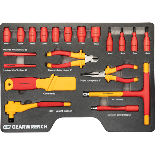VDE Insulated Tool Set, 1000 V, 39 Pcs Cam Industrial