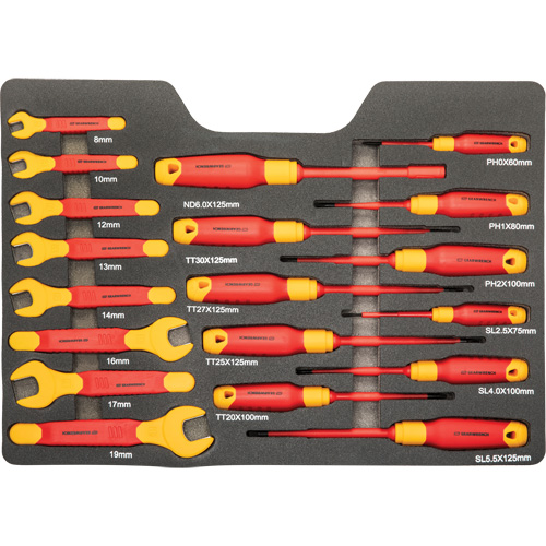VDE Insulated Tool Set, 1000 V, 39 Pcs Cam Industrial