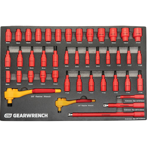 VDE Insulated Tool Set, 1000 V, 72 Pcs Cam Industrial
