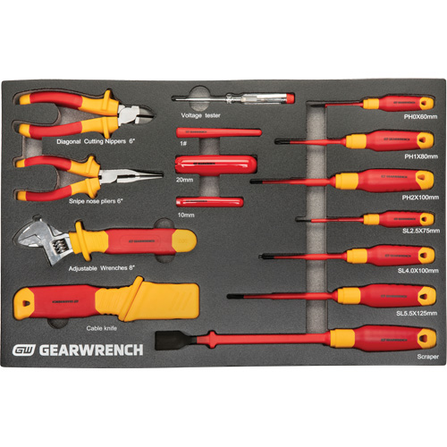 VDE Insulated Tool Set, 1000 V, 72 Pcs Cam Industrial