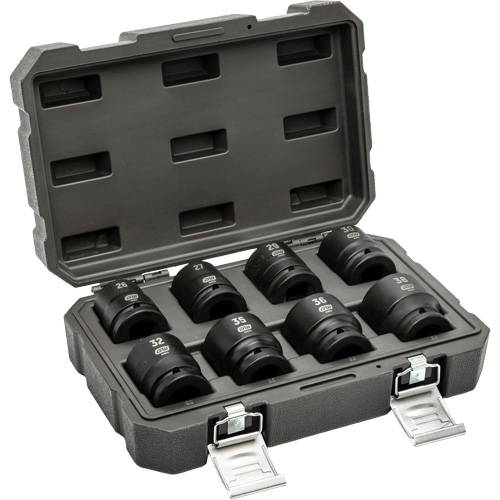 6-Point Metric Socket Set, 8 Pcs, Impact, 3/4" Drive Size Cam Industrial