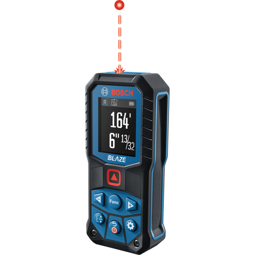 BLAZE Red Beam Laser Measure, 0' - 165' (0 m - 50.2 m) Range, Digital (Electronic) Cam Industrial