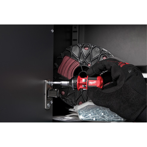 8-in-1 Compact Ratcheting 1/4" Drive Multi-Bit Driver, Cushion Grip Handle Cam Industrial