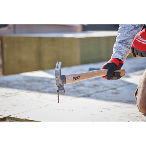 Milled Face Framing Hammer, 23 oz., Wood Handle Cam Industrial