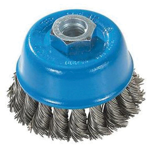 Brosse &agrave; fils nou&eacute;s torsad&eacute;s, 3" dia. x M10x1,25 arbre Cam Industrial
