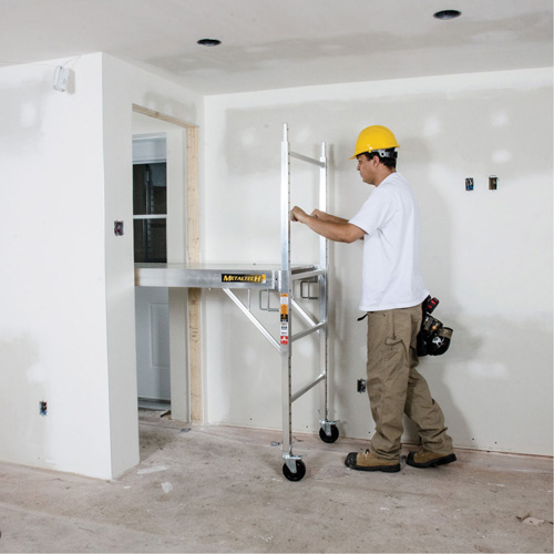 Mobile Work Scaffolding - Maxi Square Scaffolding, Aluminum Frame, 74" D x 75" H Cam Industrial