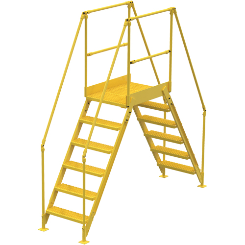Crossover Ladder, 104" Overall Span, 60" H x 36" D, 24" Step Width Cam Industrial