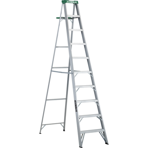 Commercial Duty Stepladders (2400 Series), 10', Aluminum, 225 lbs. Capacity, Type 2 Cam Industrial