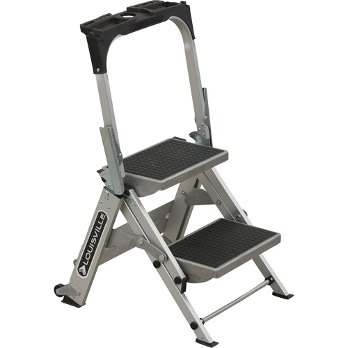 &eacute;chelle escabeau avec roues pivotantes, 2 marches, 23" x 21" x Hauteur 34,50" Cam Industrial
