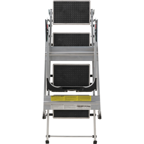 Tilt & Roll Step Stool Ladder, 4 Steps, 44.25" x 22.13" x 59" High Cam Industrial