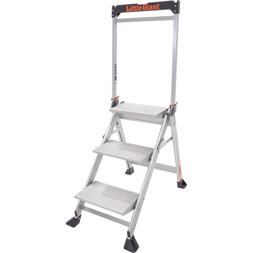 Jumbo Step Ladder, 2.2', Aluminum, 375 lbs. Capacity, Type 1AA Cam Industrial