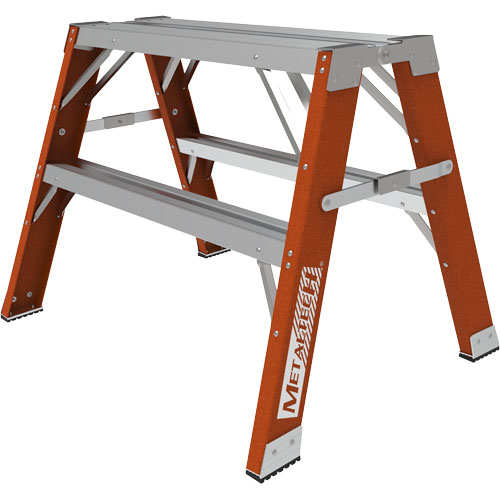 Escabeau chevalet &eacute;tabli Buildman, 2' ha x 33,5" la x 25,75" pr, Capacit&eacute; de 300 lb, Fibre de verre Cam Industrial