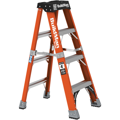 Step Ladder, 4', Fibreglass, 375 lbs. Capacity, Type 1AA Cam Industrial