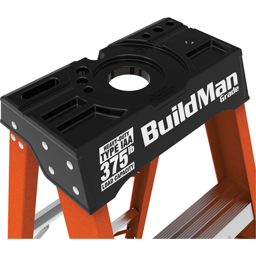 Step Ladder, 6', Fibreglass, 375 lbs. Capacity, Type 1AA Cam Industrial