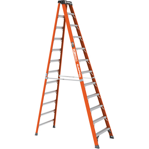 Step Ladder, 12', Fibreglass, 375 lbs. Capacity, Type 1AA Cam Industrial