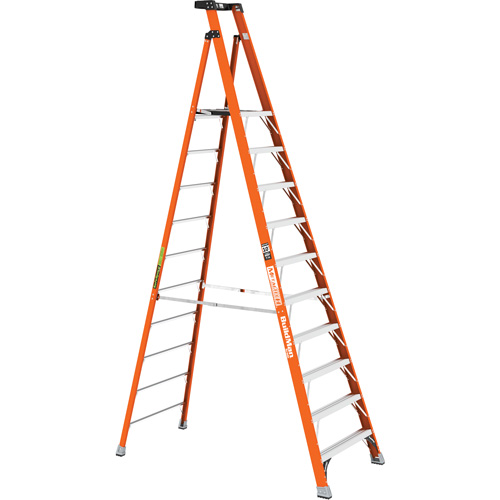 Safespace Platform Step Ladder, 10', 300 lbs. Cap. Cam Industrial