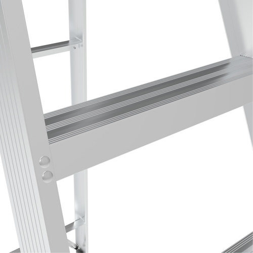 Step Ladder with Paint Tray, 5', Aluminum, 200 lbs. Capacity, Type 3 Cam Industrial