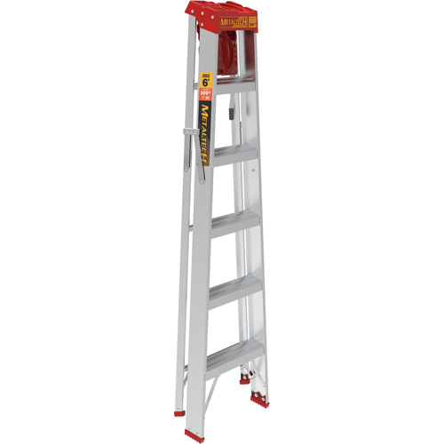 Step Ladder with Paint Tray, 6', Aluminum, 200 lbs. Capacity, Type 3 Cam Industrial