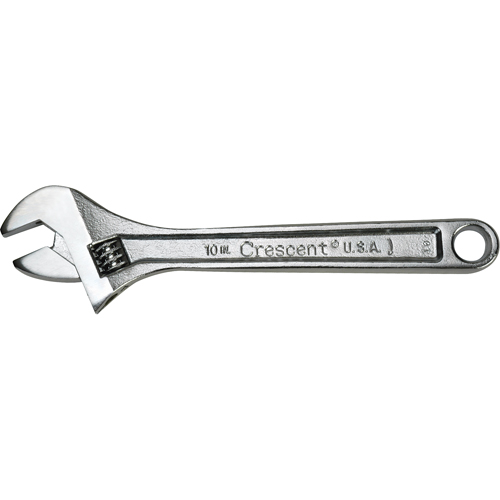 Crescent Adjustable Wrenches, 4" L, 1/2" Max Width, Chrome Cam Industrial