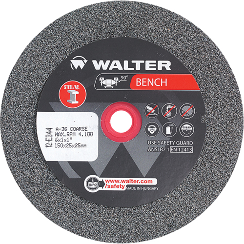 Bench Grinding Wheels, 6" x 1", 1" Arbor, 1 Cam Industrial