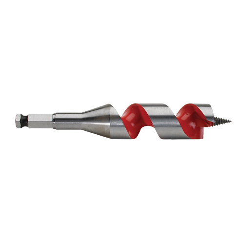 Longue m&egrave;che h&eacute;licoidale pour perceuse, Diam&egrave;tre de 1-1/8", Cannelure 3", Tige 7/16" hexagonal Cam Industrial