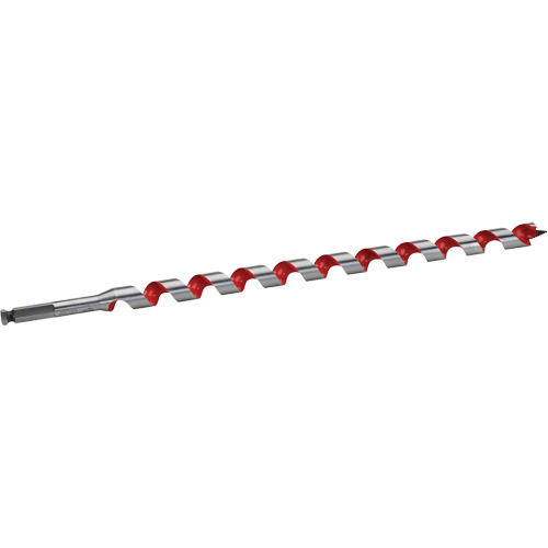 Longue m&egrave;che h&eacute;licoidale pour perceuse, Diam&egrave;tre de 1-1/16", Cannelure 15", Tige 7/16" hexagonal Cam Industrial