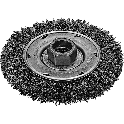 Disque m&eacute;tallique &agrave; fils torsad&eacute;s, Dia. 4", Fils 0,02", Arbre 5/8"-11, Acier inoxydable Cam Industrial