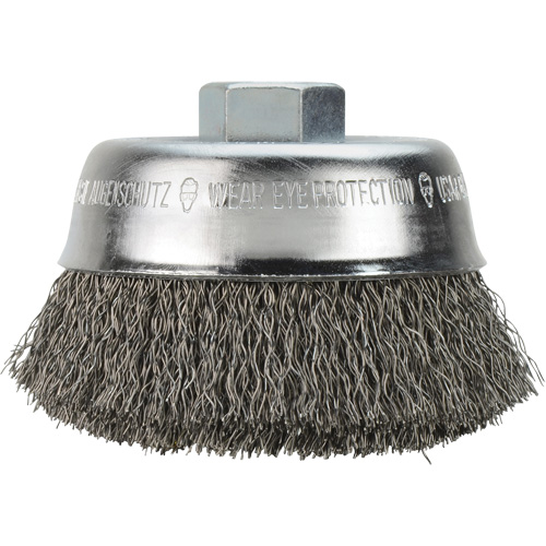 Brosse-boisseau &agrave; fils cr&ecirc;p&eacute;s en acier au carbone Cam Industrial
