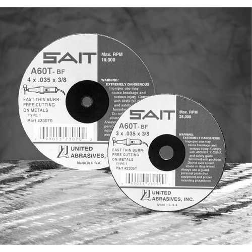 Meule &agrave; tronçonner, 5" x 0,045", Arbre de 7/8", Type 27, Oxyde d'aluminium/C&eacute;ramique, 12 200 Tr/min Cam Industrial