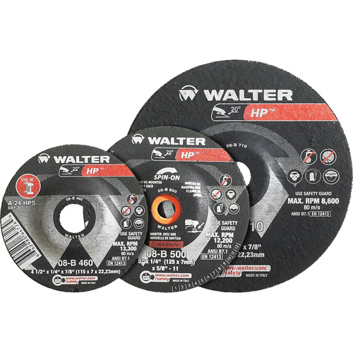 HP Combo Depressed Center Combination Wheel, 3" x 1/8", 3/8" Arbor, Type 27 Cam Industrial