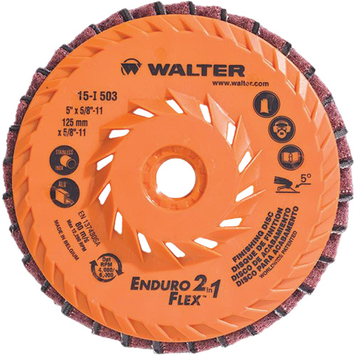 Enduro-Flex 2-in-1 Flap Disc, 5" x 5/8"-11, 80 Grit, Ceramic Cam Industrial