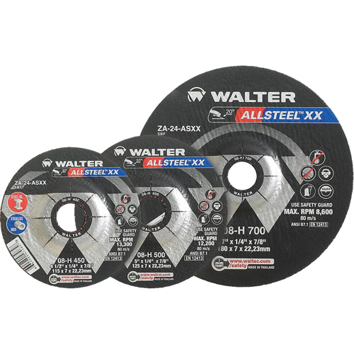 Allsteel XX Depressed Centre Grinding Wheels, 9" x 1/4", 7/8" Arbor, Type 27 Cam Industrial
