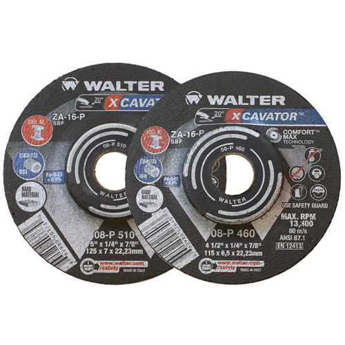 XCAVATOR Grinding Wheel, 9" x 1/4", 7/8" Arbor, Zirconium, Type 27 Cam Industrial