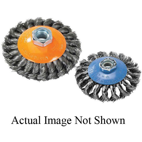 Brosse concave &agrave; fils nou&eacute;s, 6" dia. x 5/8"-11 arbre Cam Industrial