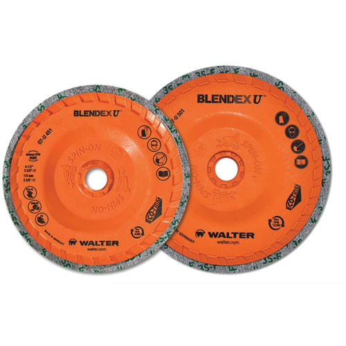 Blendex U Finishing Cup Disc, 4-1/2" Dia., Fine Grit, Silicon Carbide Cam Industrial