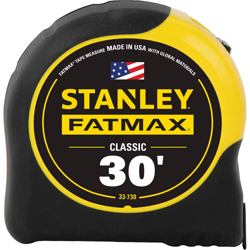 Ruban &agrave; mesurer classique FatMax, 1-1/4" x 30', Marques de goujon Imp&eacute;rial Cam Industrial