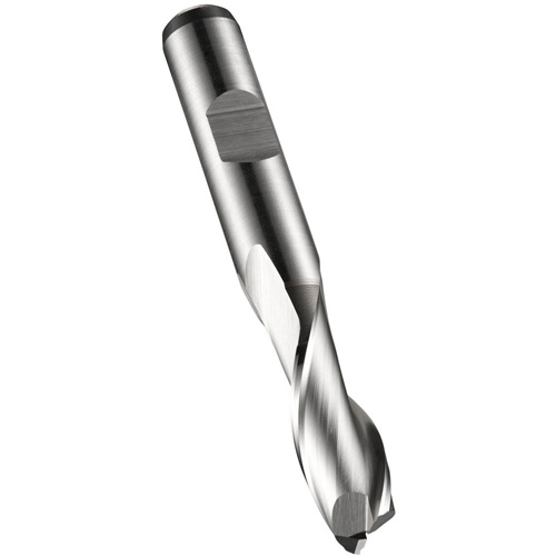 Square End Slot Drill, 1/4" Dia., 66 mm L, 10 mm Shank, High Speed Cobalt Cam Industrial