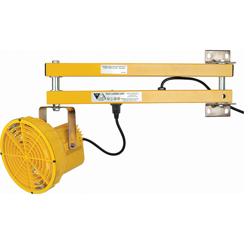 Dock Lights, 24" Arm, 50 W, High Pressure Sodium Lamp, Polycarbonate Cam Industrial