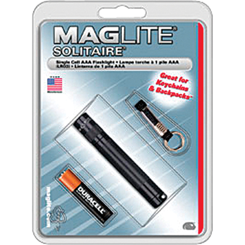 Solitaire&reg; Flashlights, Incandescent, 2 Lumens, AAA Batteries Cam Industrial