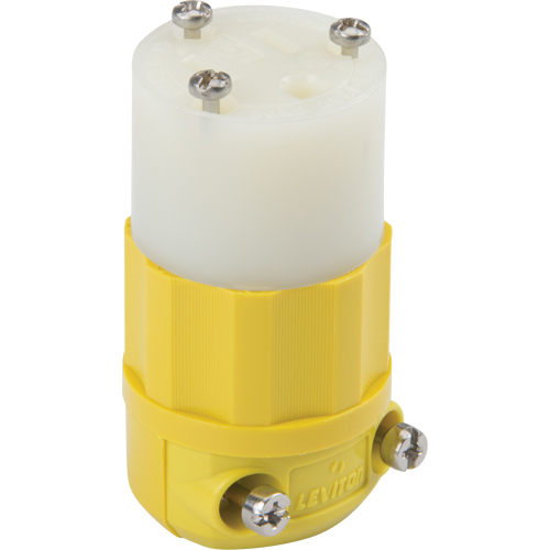 Industrial Straight Blade Connector, 5-15P, Nylon Cam Industrial