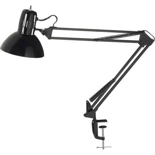 Lampes de bureau &agrave; pince - Bras flexible, 100 W, Incandescente, Pinces serre-joints, Noir Cam Industrial