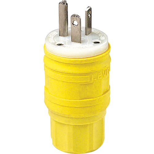 Wetguard Watertight Straight Blade Plug, Plastic, 20 A, 250 V Cam Industrial