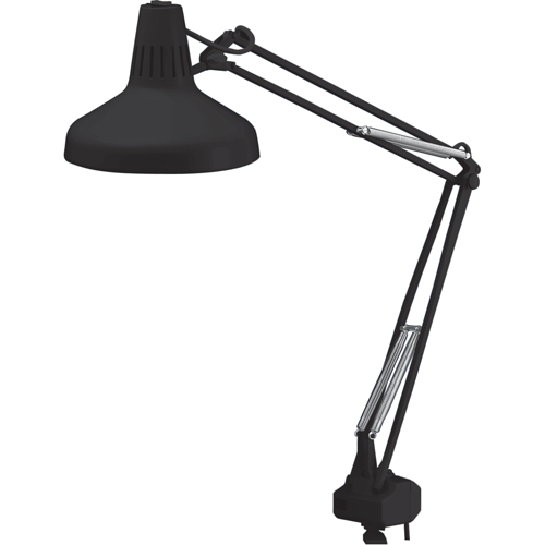 Heavy-duty Combination Task Light, 22/60 W, Fluorescent/Incandescent, 45" Neck, Black Cam Industrial