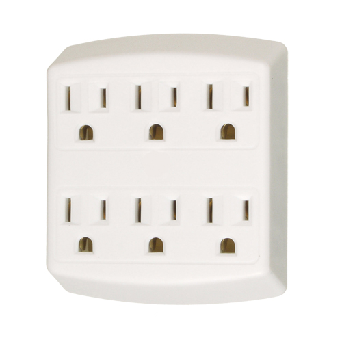 Adaptors, 6 Outlet(s), 15 Amps, 1875 W, 125 Cam Industrial