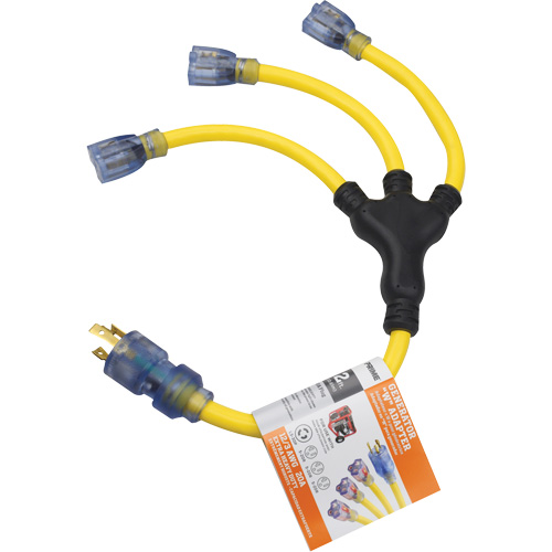 Generator Adaptors, Outdoor, STOW, 12/3 AWG, 30 A, 3 Outlet(s), 2' Cam Industrial