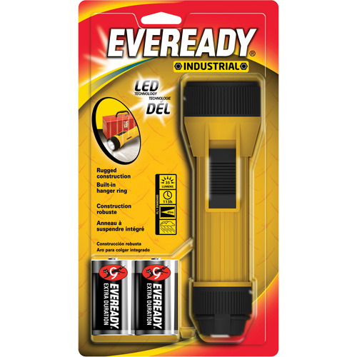 Lampe de poche industrielle et &eacute;conomique Eveready, DEL, 35 lumens, Piles D Cam Industrial