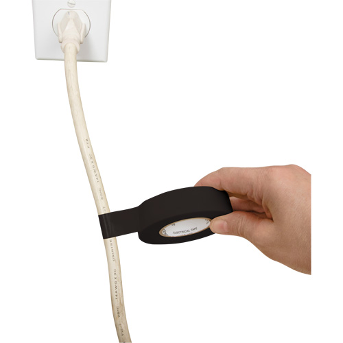 Electrical Tape, 19 mm (3/4") x 18 M (60'), Black, 7 mils Cam Industrial