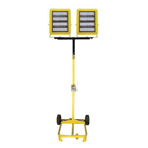 Dual-Head Cart with Winch, LED, 400 W, 60000 Lumens, Aluminum Housing Cam Industrial