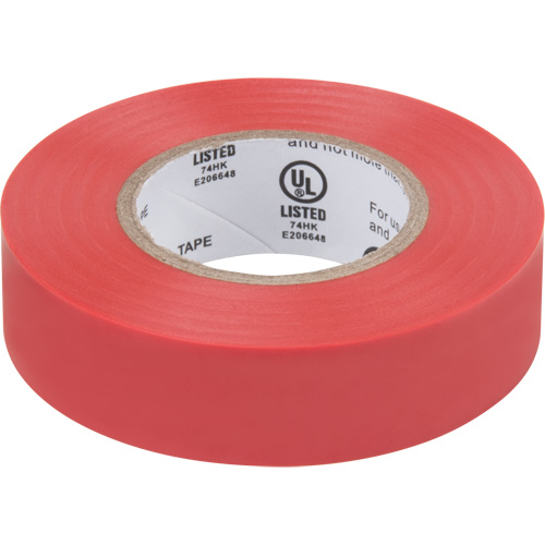 Ruban isolant, 19 mm (3/4") x 18 m (60'), Rouge, 7 mils Cam Industrial