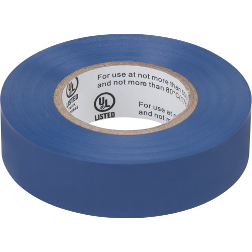 Electrical Tape, 19 mm (3/4") x 18 M (60'), Blue, 7 mils Cam Industrial